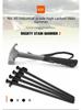 Multifunctional Outdoor Hammer: High-Carbon Steel Camping Tool with Ground Nail Puller