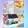 Iridescent Disposable Tablecloth Plastic Waterproof Table Cover Sparkly Table Cloth for Rectangular Table Parties Birthdays Weddings Holiday Decor