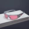 Y2K Wraparound Sunglasses for Women Men, Futuristic Rectangle Shield Glasses, Retro Cyber Fashion Eyewear