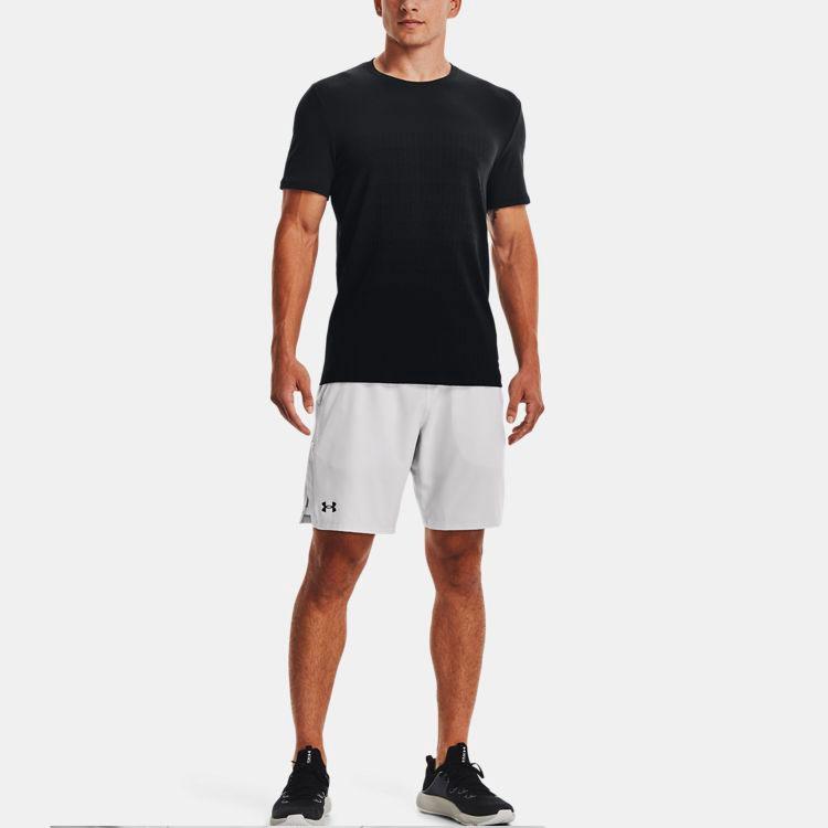 Under Armour Solid Color Crew Neck Pullover T-Shirt Men tops Black 1370442-001