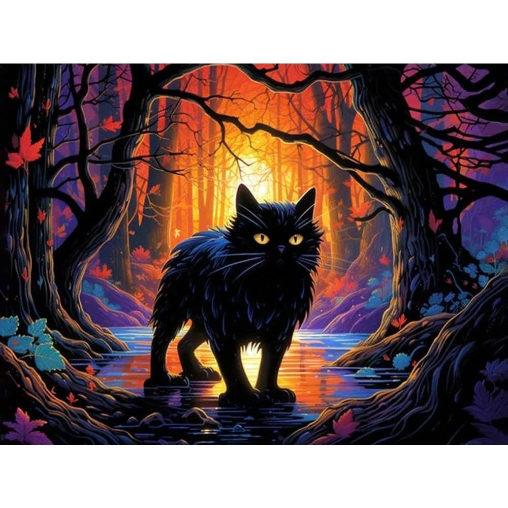 DIY Full Round Diamond Painting Cross Stitch 3D Animal Art Style Home Landscape Decorative Diamond Painting 5d Diamond Art Painting