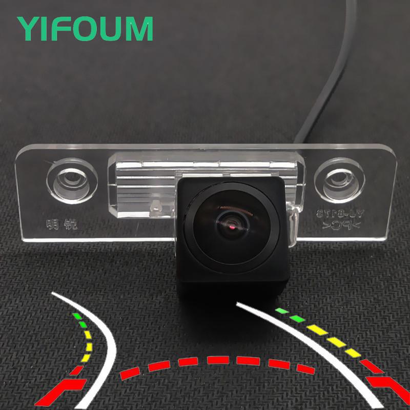 AHD Fisheye 12LED Dynamic Trajectory Car Rear View Camera For Skoda Octavia 5 A5 2008 2009 2010 2011 2012 2013 2014 2015