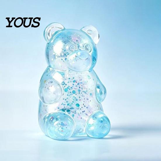 Kids Stress Relief Toy Mini Clear Bear Squeeze Toy, Sitting Sensory Pocket Reliever Soft Stretchy Sugar Ball Fidget Party Favors