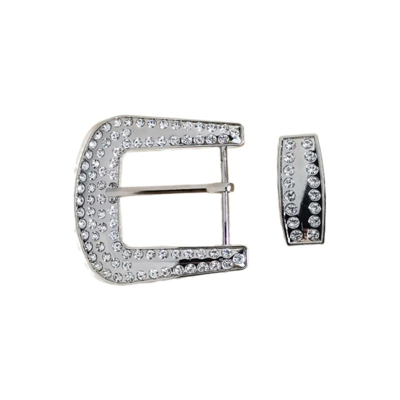 

1pc/2pcs/3pcs Teens Diamond Belt Buckle Western Rock Belt Link Buckle Teens Belt Buckle Replace Replacements Supply