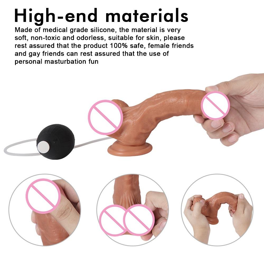 Realistic Spraying Dildo - Lifelike Vibrating Penis for Women, Adult Sex Toy for Pleasure & Foreplay