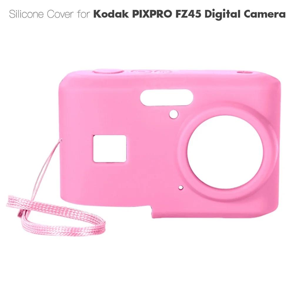 For KODAK PIXPRO FZ45 FZ55 Soft Silicone Protective Case with Lanyard Slim Fit Camera Bag Camera Sleeve Camera Accessories