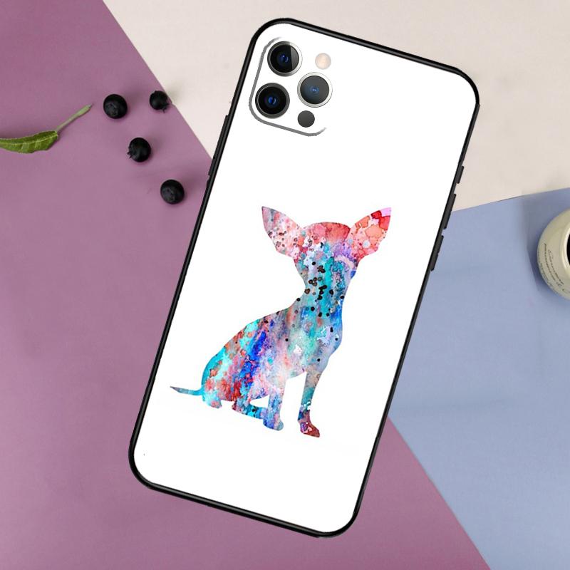 Chihuahua Face Floral Dog Case For iPhone 16 15 14 13 12 11 Pro Max 7 8 Plus XR XS Max X Phone Protection Cover