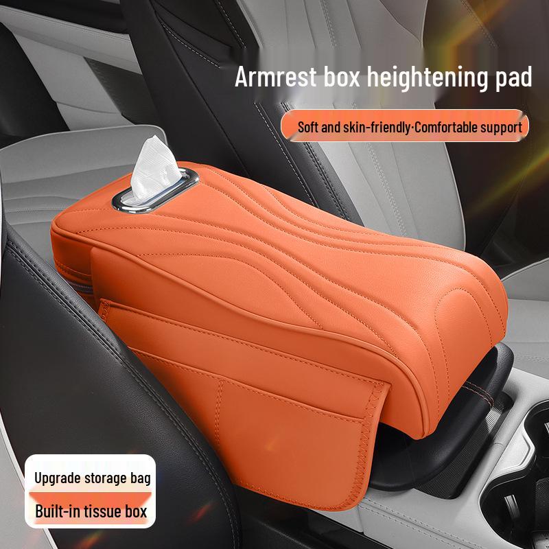 Universal Car Central Armrest Pad: Elevated Elbow Support & Protective Cover