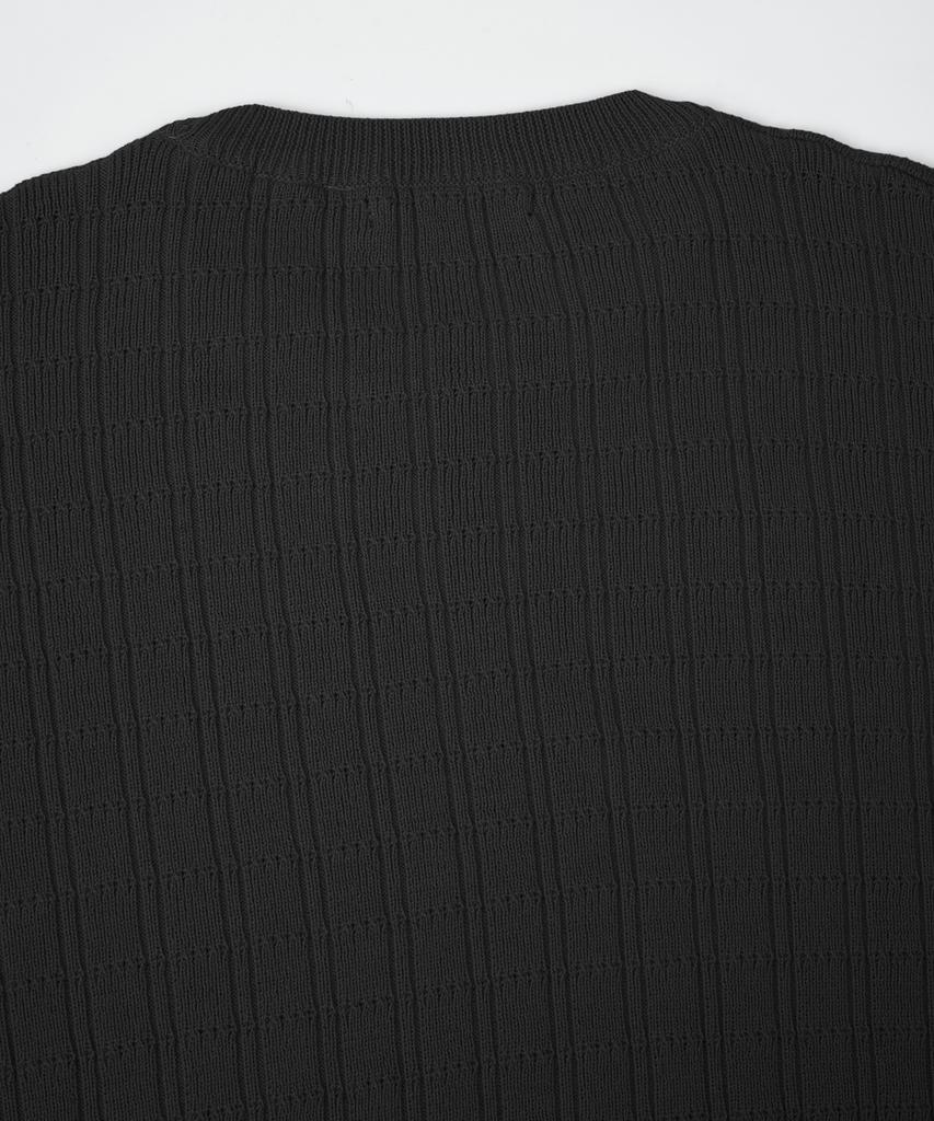 BIRBANTE Washable Cotton Square Round Knit - Black