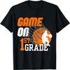 Boys Game On 1st Grade Basketball Back To School Teacher Kid T-Shirt