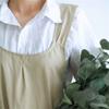 Women Cotton Linen Cross Back Apron with Pocket Simple Pattern Cotton Apron Comfortable Cotton Apron for Women Girl