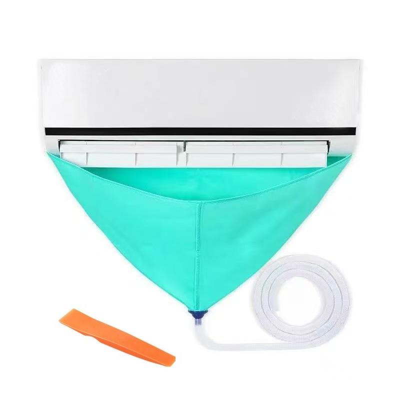 Nicht demontierbare Klimaanlagen-Wasserabdeckung zum Aufhängen, Reinigungsset mit Ablaufschlauch, angeschlossen an Abwasser und Abfallmaterialien