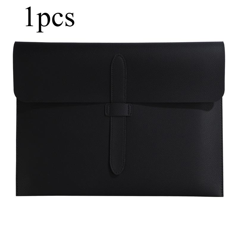1/3pcs Pu Leather Folder A4 File Bag Multi-function Storage Bag Data Storage Bag Briefcase Exam Data Bag