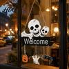 Wooden Wall Decor for Party Halloween Welcome Door Hanging Sign 3D Layered Pumpkin Skull Spider Plaque Ornament Window Front Porch Home Farmhouse