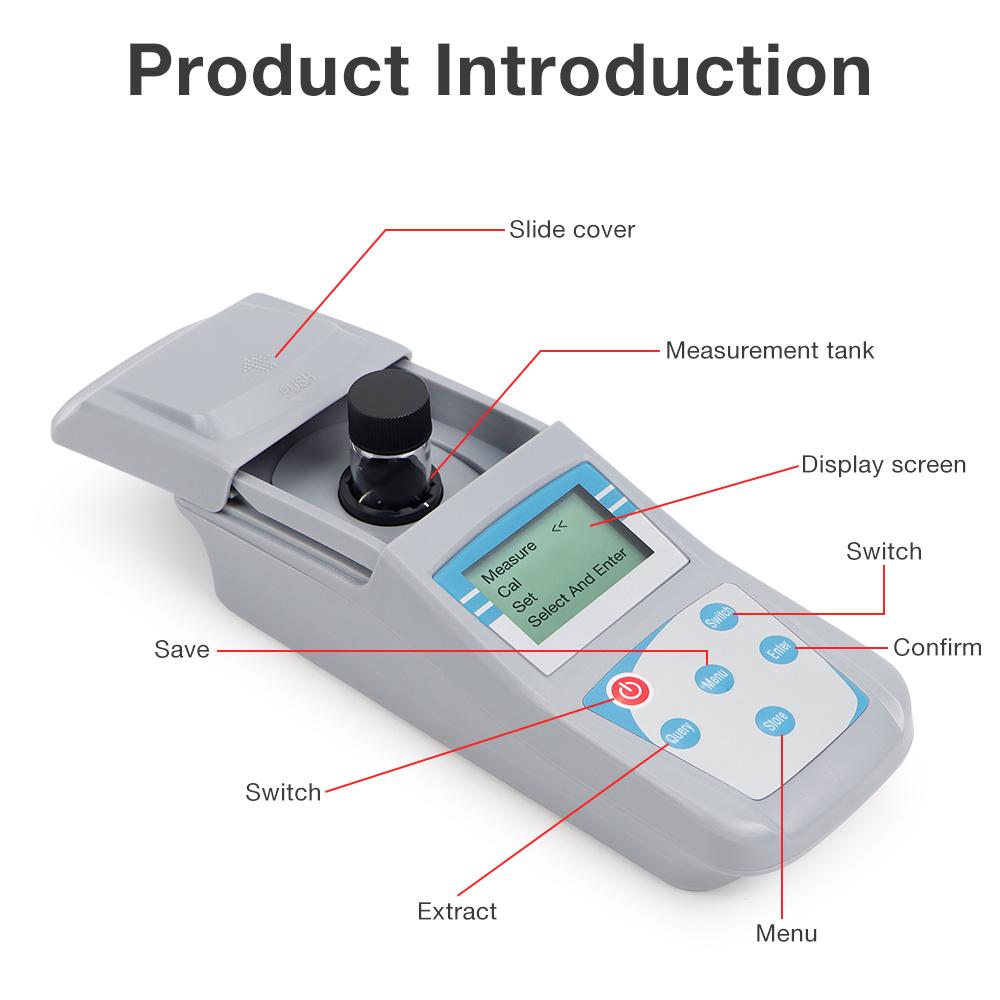 0-200NTU/1000NTU Digital Water Turbidity Meter Portable Handheld Turbidimeter Accuracy 0.5 Water Quality Tester