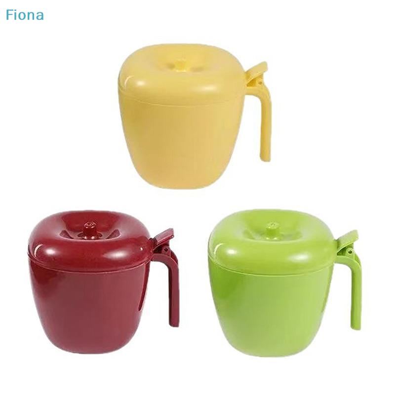 Apple-Shaped Multi-Compartment Seasoning Box,4-in-1 Kitchen Spice Container with Spoons and Lids