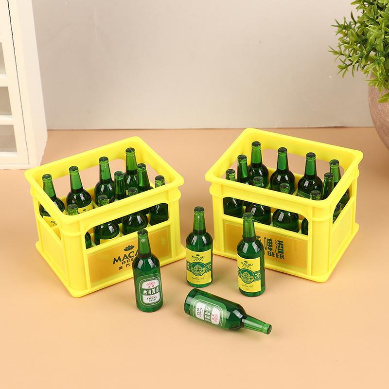 1/12 Puppenhaus Miniatur Bierkarren Spielzeug, Simulation Getränke Dekoration Zubehör, Mini Bier Modell für Puppenhaus, Sammler Dekoration