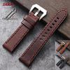 Handmade Stitching Cowhide Watch Strap 20mm 22mm 24mm Business Oil-Waxed Leather Watch Band for Seiko for Omega Wristwatch Bands