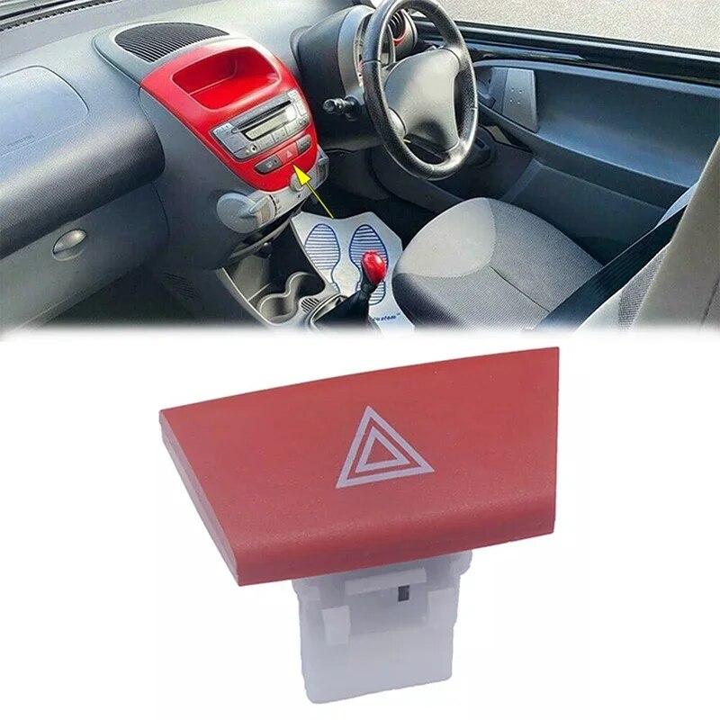 4 Pins Hazard Warning Switch Push Button Plastic for Citroen C1 2005/06-2014/09 PM PN 1.0 998 Ccm 50 KW 68 PS Auto Accessories