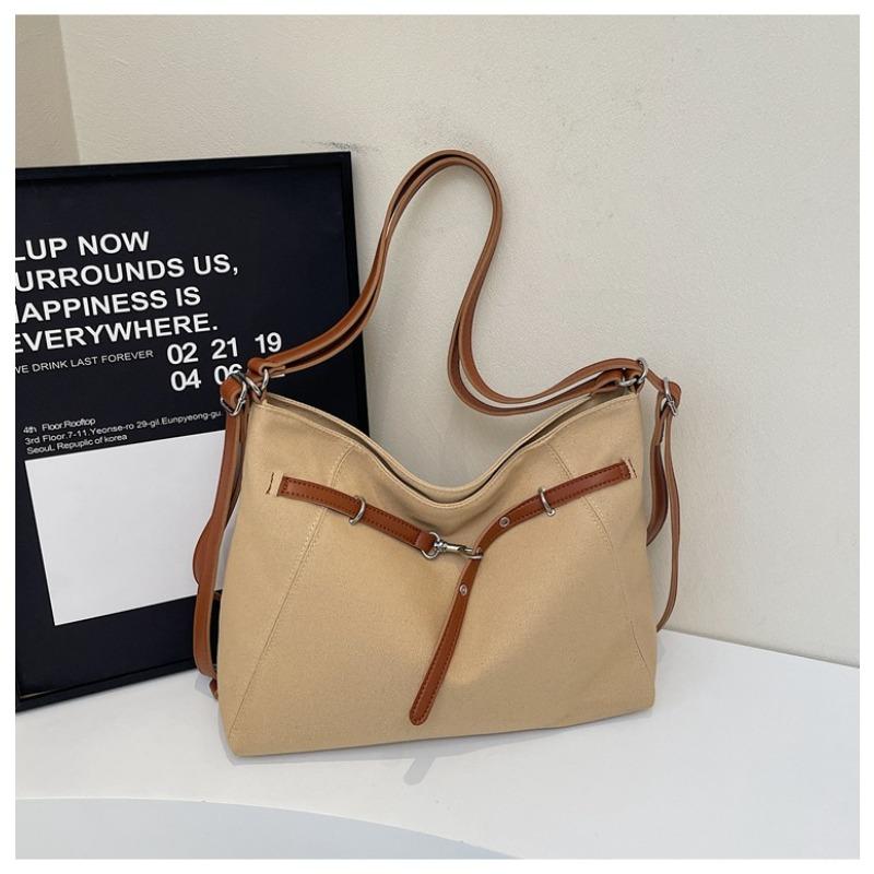 Canvas commuter tote bag women's large-capacity new spring and summer shoulder messenger bag three-purpose backpack