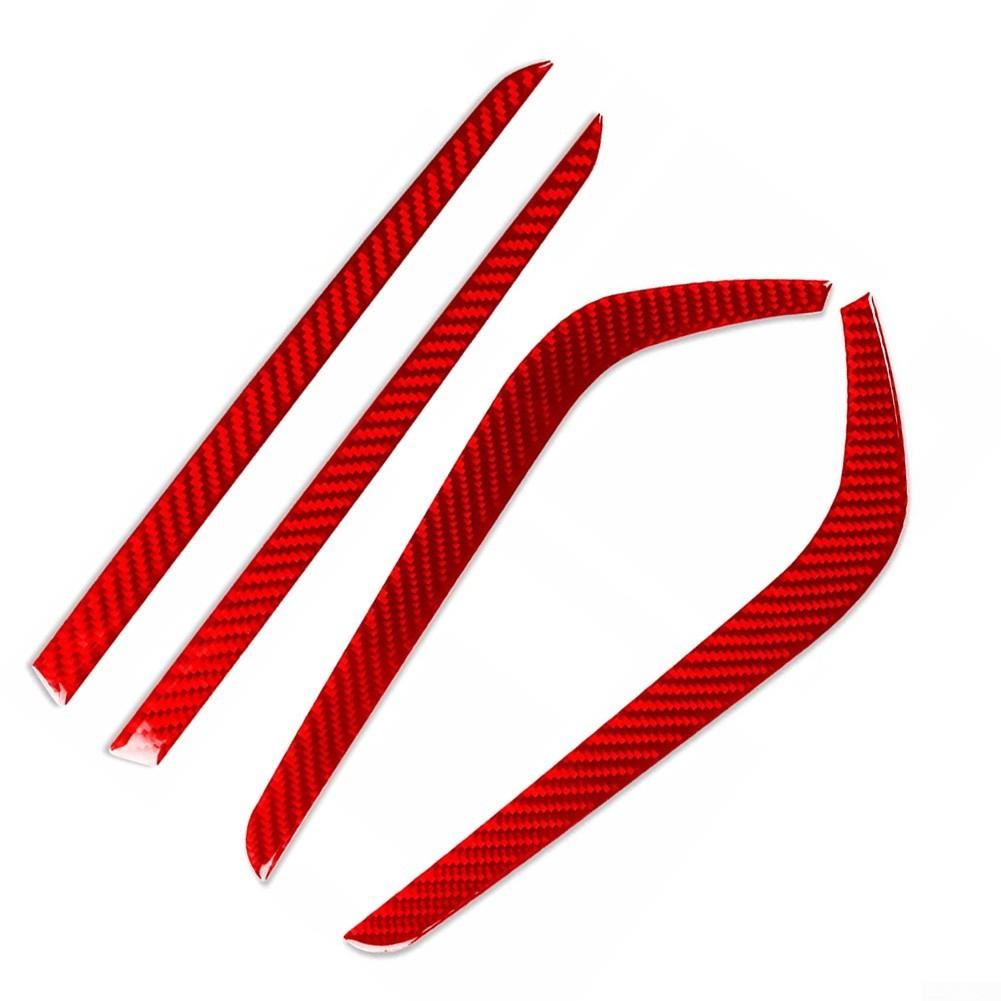 For Honda For CRV 2017-2021 Red Carbon Fiber Fog Light Eyelid Molding Trim Strip