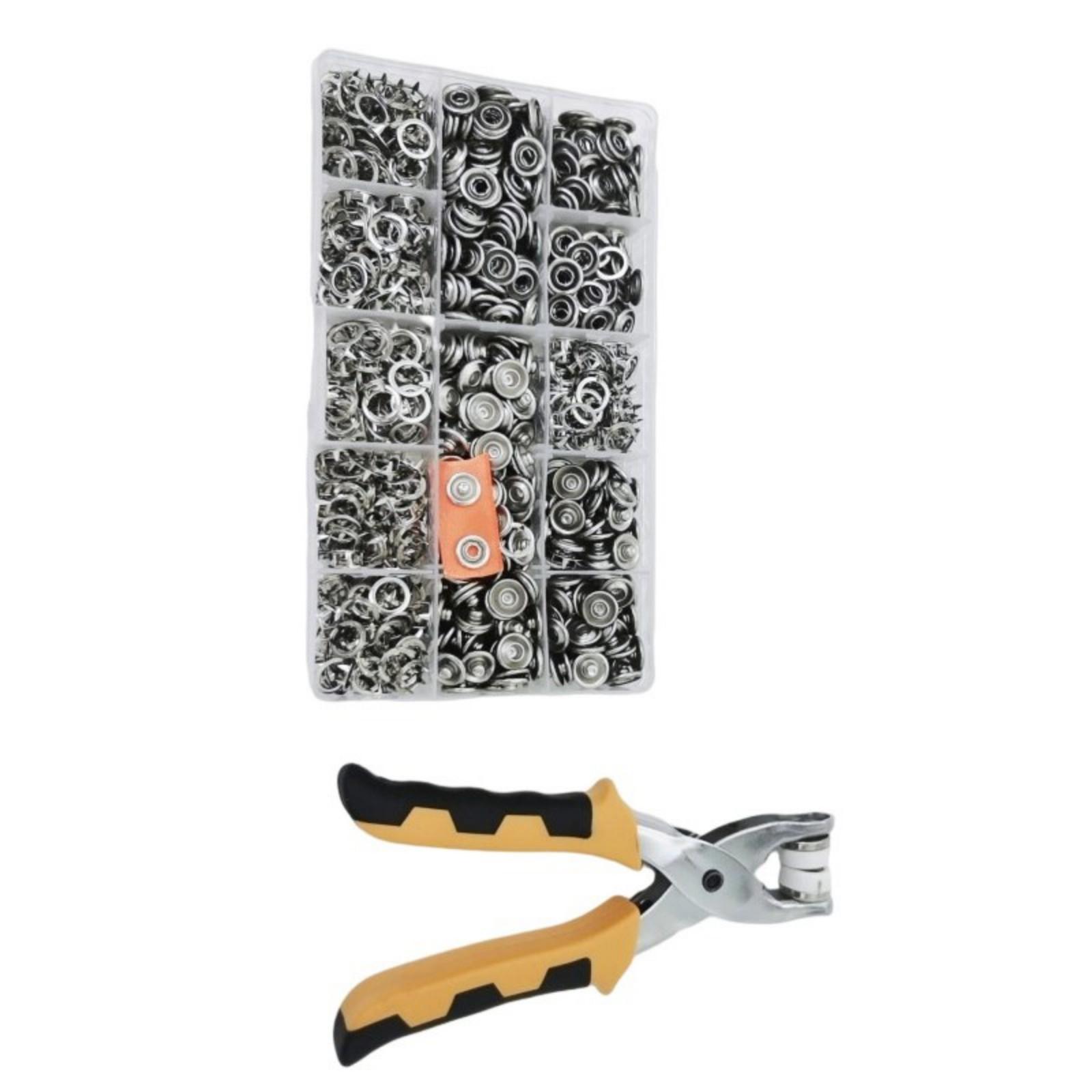 

200set 11mm Metal Snap Button Fasteners With Tool Plier For Clothing Shoes Bags Craft Projects Garments And Accessories B