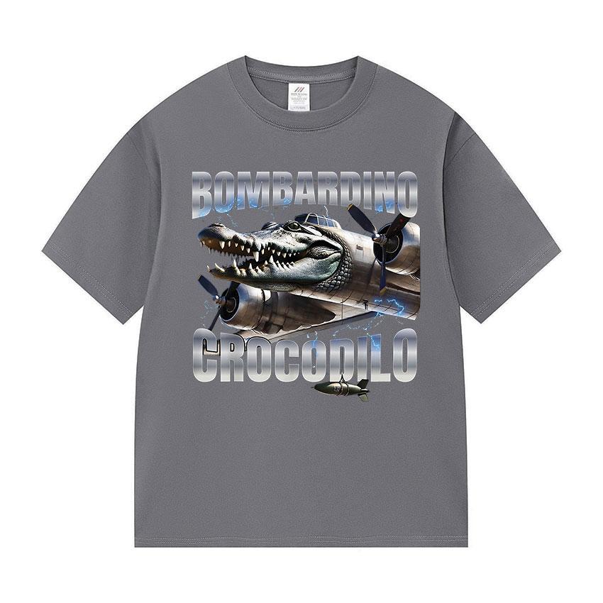Limitované Bombardino Krokodýl Vtipné Meme Tričko Pánské Dámské Letní O-výstřih Krátký rukáv Tričko Módní Vysoce kvalitní Bavlněná Trička