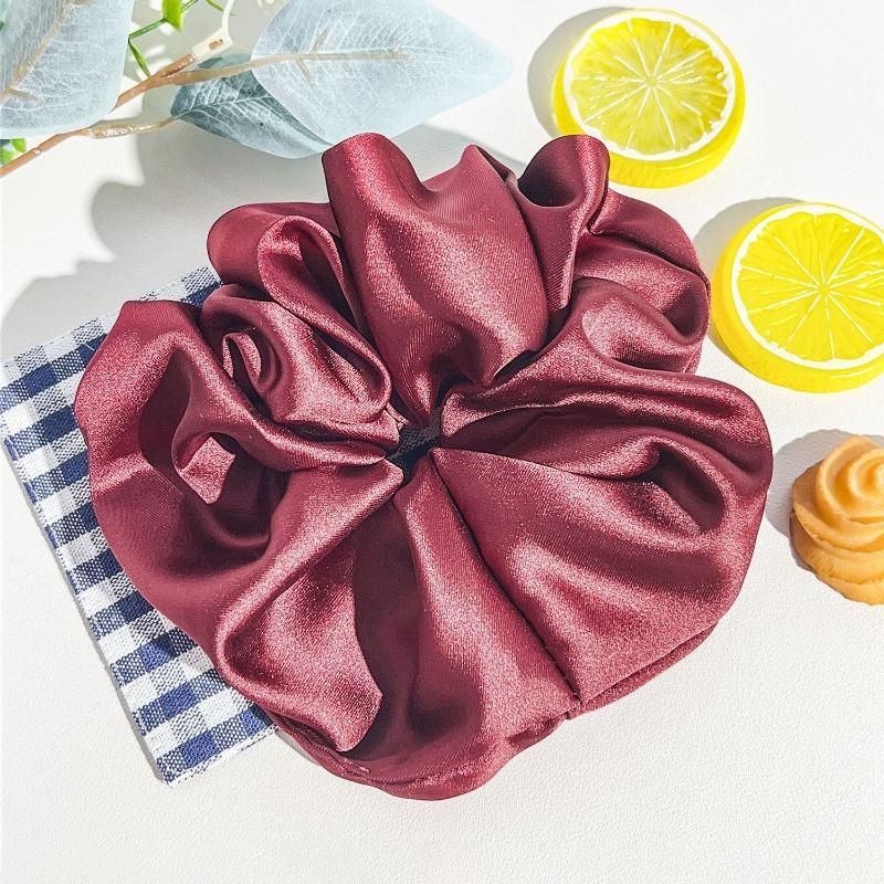 New Large-sized Fabric Hair Band and Hair AccessoryFeaturing Retro Floral and Diamond-encrusted Ponytail Hair Ties