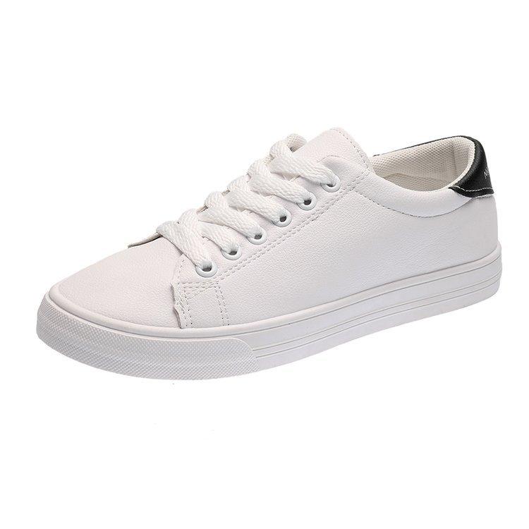 2024 Autumn Woman Shoes Fashion New Woman PU Leather Shoes Ladies Breathable Cute Heart Flats Casual Shoes White Sneakers 788