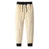 Autumn and Winter Lambswool Trousers Men's Padded Warm Casual Sports Trousers Loose Straight Hundred Yards Cotton Trousers Man