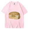 Funny Bread Pattern Print T-shirts Humor Creativity Short Sleeve Casual Men's and Women's Unisex T-shirts
