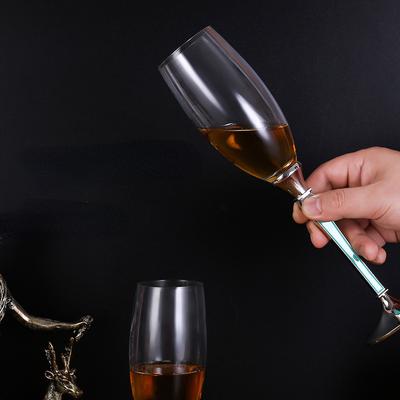 Creative Enamel Crystal Glass Champagne Glass Set Home Goblet Bubble Glass Gift Wine Set