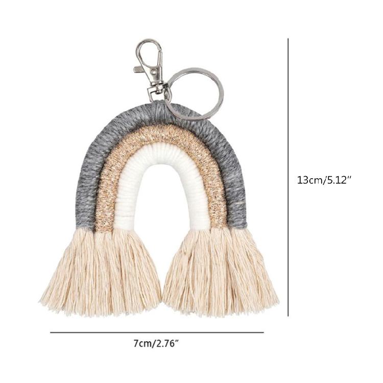 Fashionable Key Accessory Keychain Stylish Bag Ornament Cotton Texture Suitable for Key Bags and Backpack Decorating