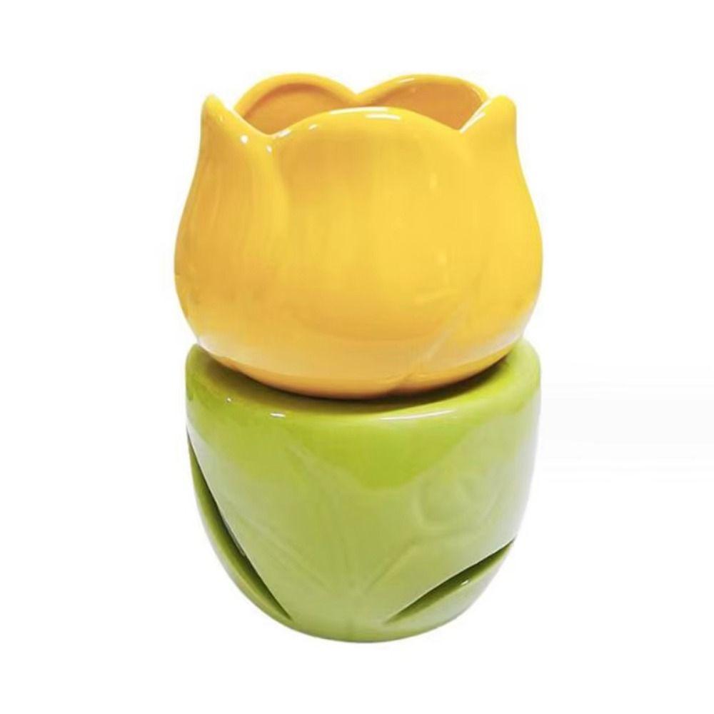 Tulip Wax Melt Burner Chic Flower Shape Candle Wax Melter Unique Fragrance Warmer  Birthday Gift
