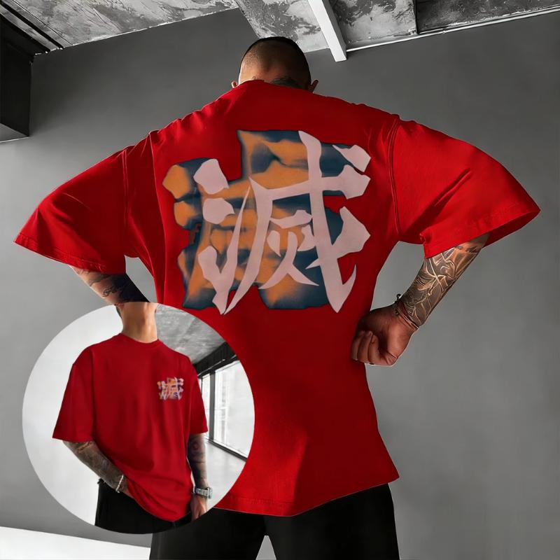 Demon Slayer Streetwear T Shirt Men Women 2026 Summer Oversized Cotton Tee Gradient Graphic Short Sleeve Top Fashion Y2k Clothes