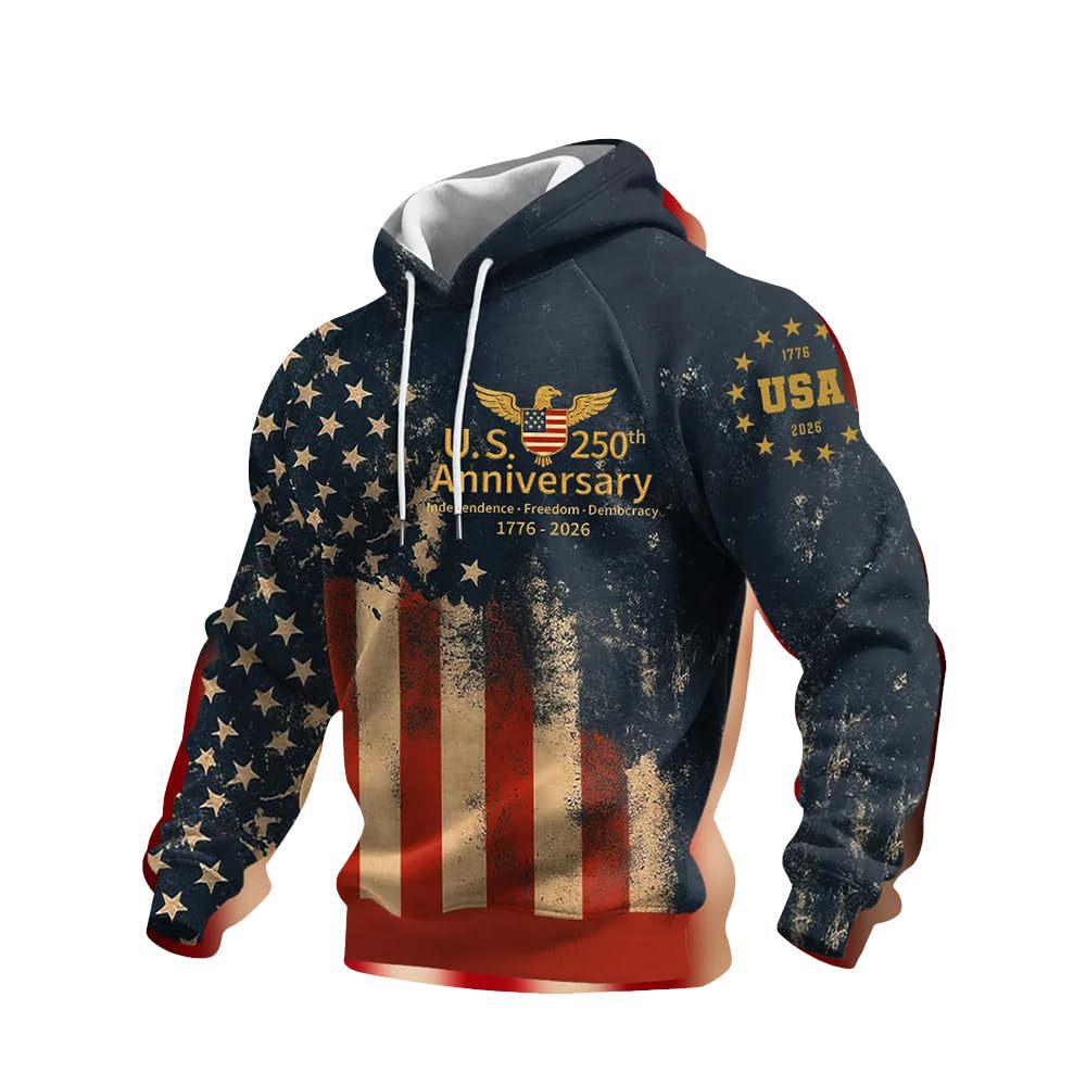 2026 Trendy Men's Hoodie for American Anniversary