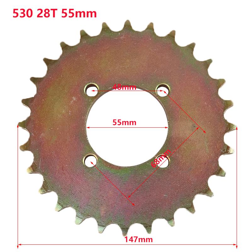 Motorcycle 530 28 tooth 28T 41mm/55mm rear chain sprocket For ATV Quad Pit Dirt Bike