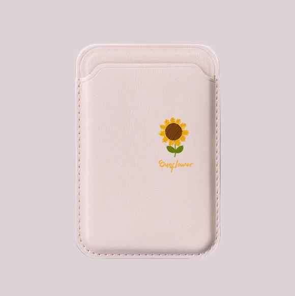 Sunflower MagSafe Leather Card Holder & Compatible iPhone Case