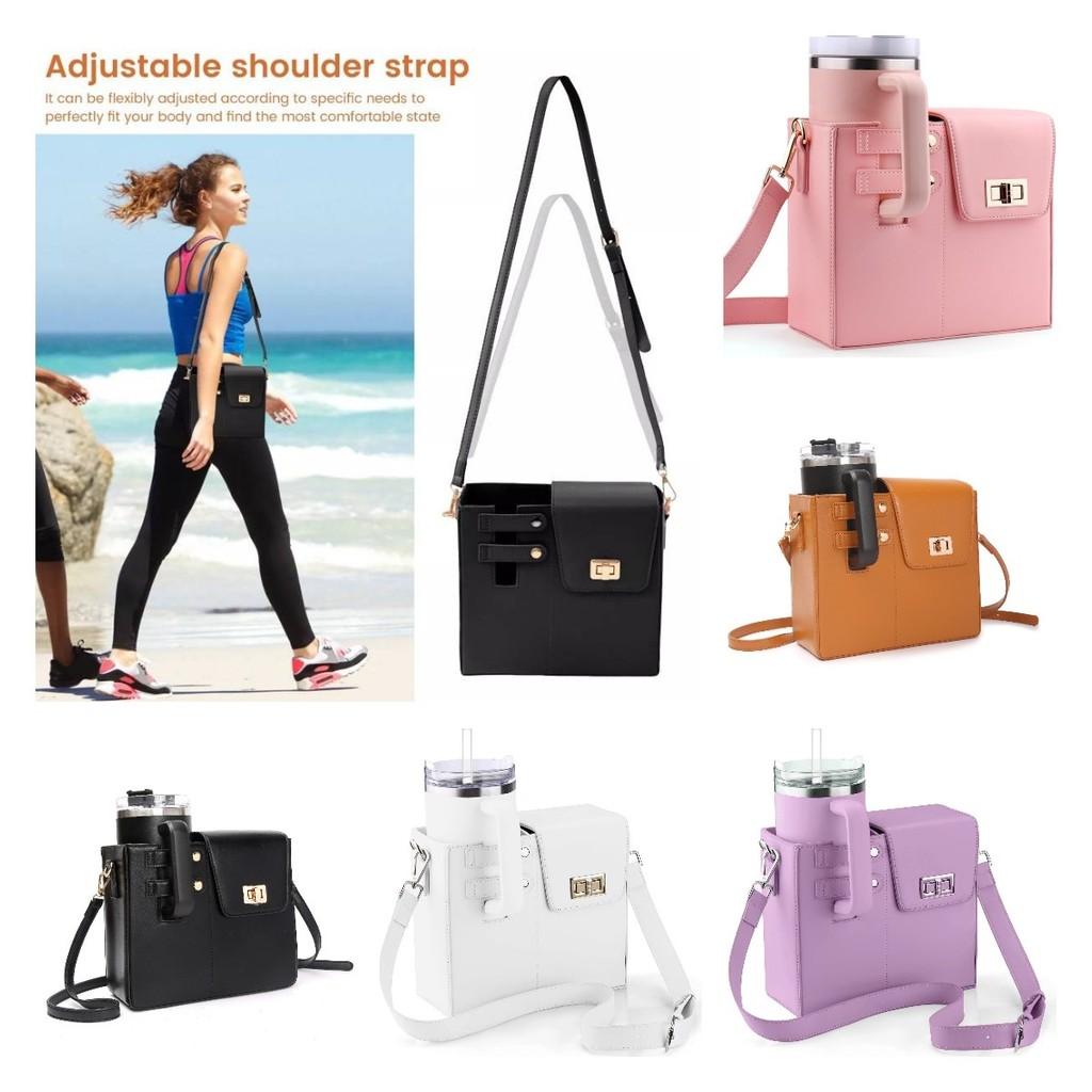 Crossbody Portable Outdoor Water Cup Storage Bag With Adjustable Strap Shoulder