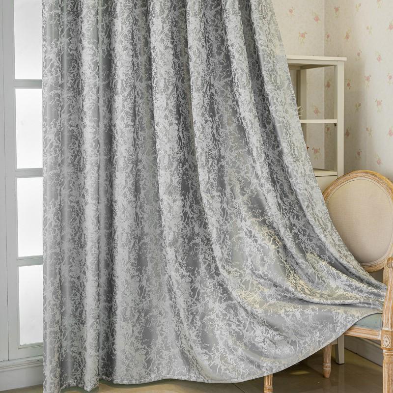 Modern Minimalist Tree Bark Texture Jacquard Blackout Curtain Living Room Bedroom Office