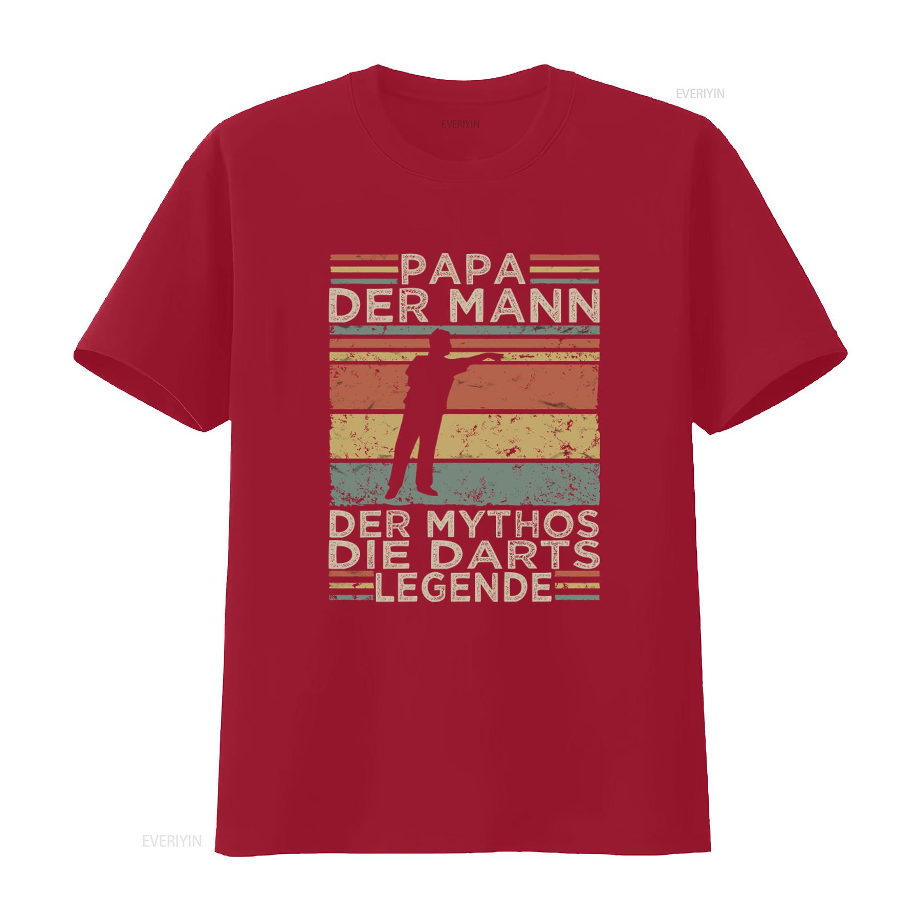 

Retro Vintage Papa Der Mann Mythos Die Darts Legende T Shirt vintage Washed homme fashion Stylish graphic Versatile Slightly S