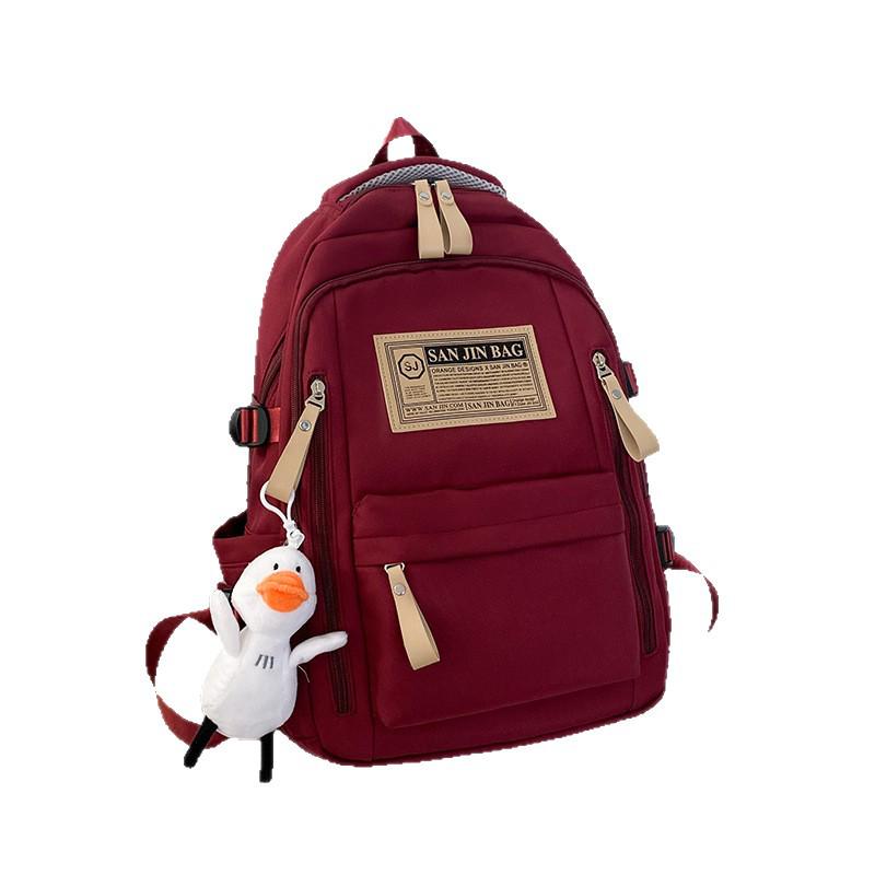 Üniversite ve Ortaokul Öğrencileri İçin Çok Yönlü Büyük Kapasiteli Sırt Çantası: Modaya Uygun, Unisex, Çift Omuz Askılı, Bilgisayar Dostu