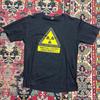 Vintage 90s German Funny Graphic T-Shirt “Mental Leicht Verstrahlt” Radiation Warning Tee XL