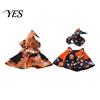 Halloween Dog Cape And Hat 1 Set Pet Costume, Adjustable Wizard Cape, Cute Pumpkin Fun Outfit Ghost Prints, for Small Dogs Cats Festive Apparel Print
