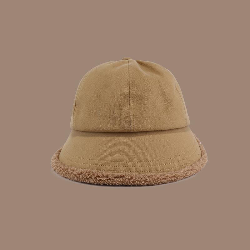 Custom Logo for Unisex Fisherman Sheep Wool Hats Adjustable Baseball Cap Outdoor Warm Double-sided Fluffy