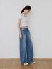 Kkomma Cmj06 Balloon Curved Wide Cut Denim Pants