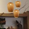 Nordic Modern Handmade Bamboo Pendant Lamp Ins Designer Rattan Wicker Hanging Light for Home Kitchen Dining Room Decor Lighting