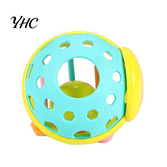 Cartoon Bee Soft Colorful Baby Rattle Ball Hand Bell Educational Teething Toy