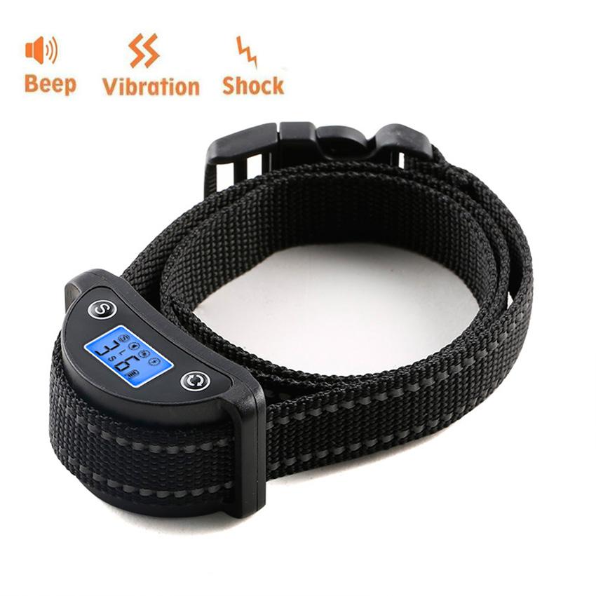 

Новый ошейник с защитой от лая, многофункциональный электрический шок, звуковая вибрация для маленьких и больших собак, ЖК-экран, аксессуары для собак с защитой от лая