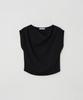 Meojiaenminggeul Ella Stretch Drape Top Blouse (Black)